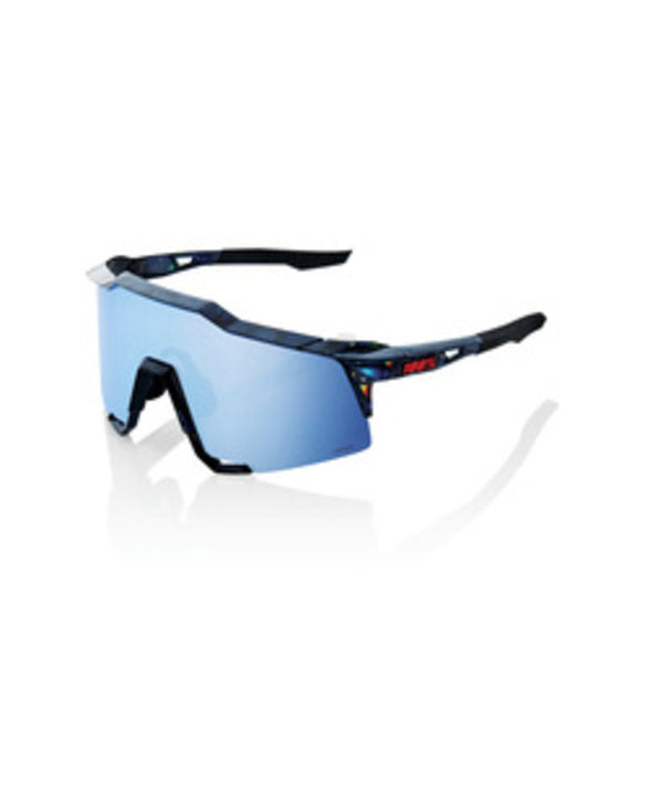 100% Speedcraft Sunglasses Black Holographic / Hiper Blue