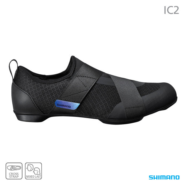 Scarpe Ciclismo Shimano IC2 Uomo – Nere, Alte Prestazioni, Taglia US 9 / EU 43 – Compatibili 2 Bulloni - Foto 2