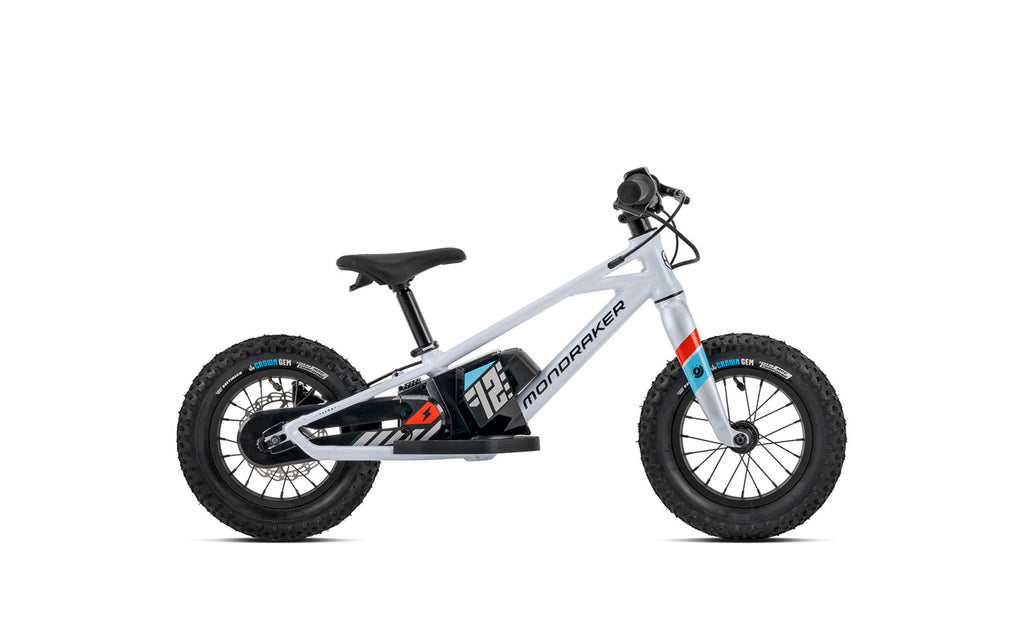 MONDRAKER GROMMY 12" ELECTRIC BALANCE BIKE - WHITE/SILVER