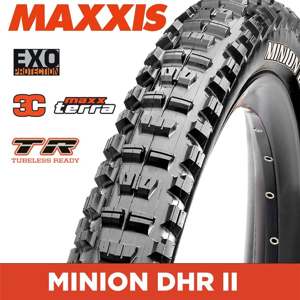 MAXXIS MINION DHR II - 27.5 X 2.40 WT FOLDING 60TPI EXO 3C MAXXTERRA TR