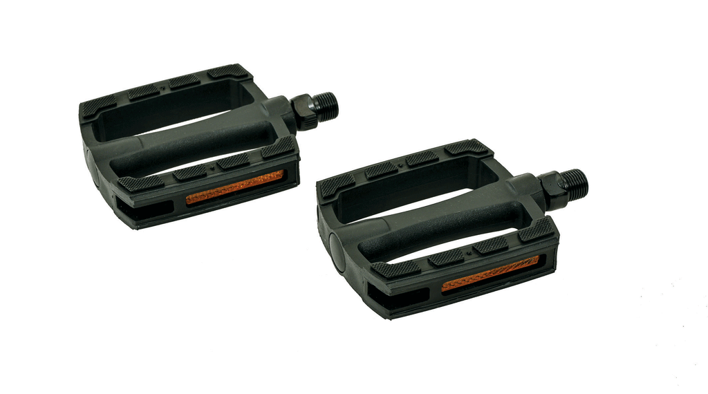 REX PEDAL 9/16 CITY/MTB PP W/BLK TPR RUBBER