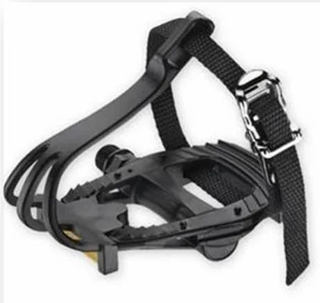 pedals for toe clips PEDALS BLACK 9/16 AXLE P.P INC TOE CLIP & STRAPS – Camden Cycles