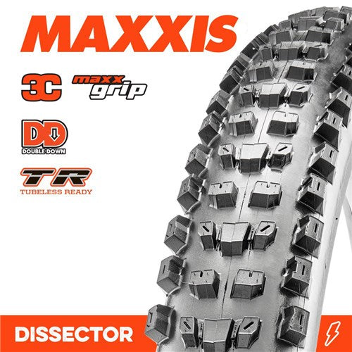 MAXXIS DISSECTOR TYRE 29 X 2.40 WT 3C GRIP DD TR FOLD 120X2TPI E-25