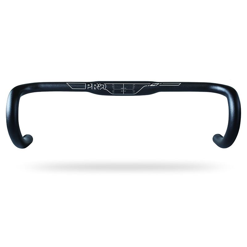HANDLE BAR - PRO ROAD BAR - LT COMPACT BLACK 42cm 31.8mm DROP:125 REACH:70