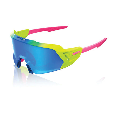 100% KORBIN X - SATIN NEON BLUE MULTILAYER MIRROR GLASSES – Camden