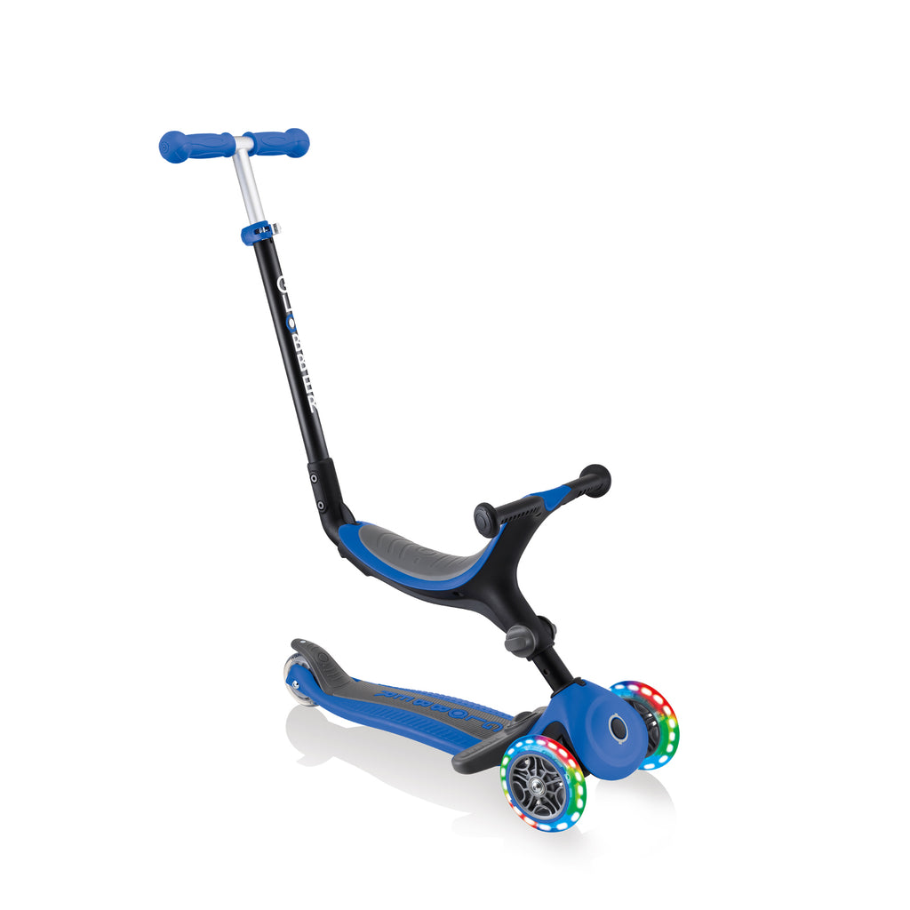 GLOBBER GO UP FOLD PLUS LIGHT UP WHEELS RIDE ON SCOOTER